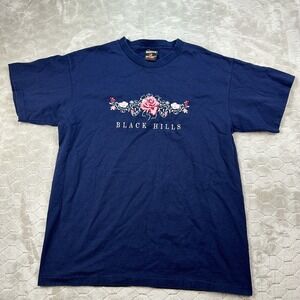 VTG 90s Embroidered Black Hills South Dakota Shirt - Sz L - Destination Travel